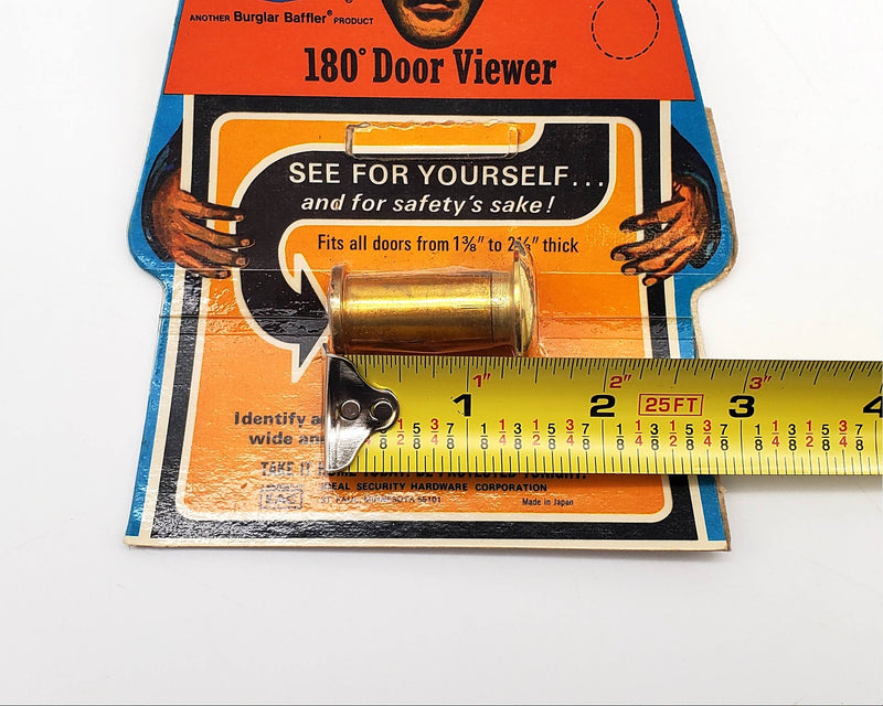 Peep Hole Door Viewer Polished Brass Made in Japan Vintage Ideal Security NOS