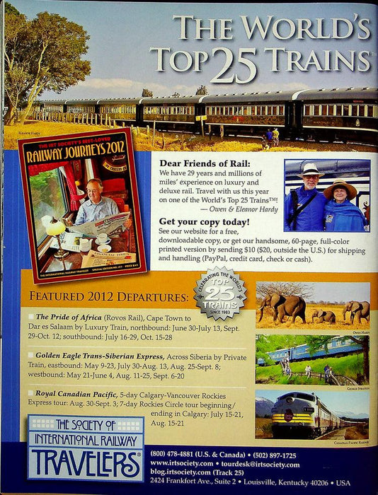 Trains Railroading Magazine January 2012 Vol 72 No 1 Joel Jensen's Western Glory