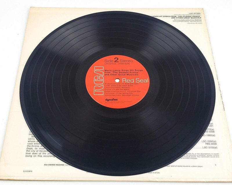 Mario Lanza The Student Prince 33 RPM LP Record RCA Reissue 6