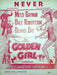 Sheet Music Never Golden Girl Musical Movie Dale Robertson Dennis Day 1951 1