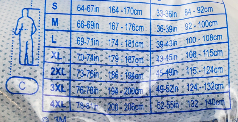 2pk Hooded Coverall Bunny Suit Romper 4XL Protective Disposable 3M 4520 Type 5/6 4