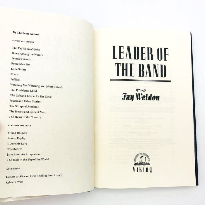 Leader Of The Band Hardcover Fay Weldon 1988 Musicians Marriage Love Devotion 8