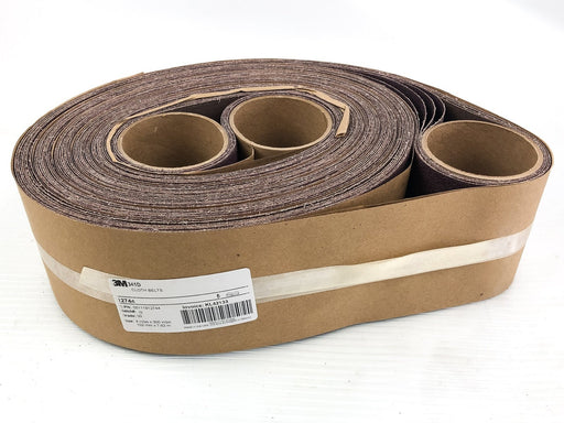 5ct 3M 341D Cloth Sanding Belts 4in x 300in 50 X-Weight AO Single-Flex Film-Lok 1