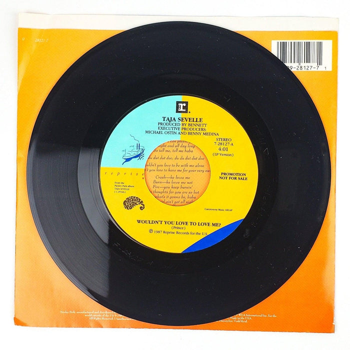 Taja Sevelle Wouldn't You Love To Love Me? Record 45 Single Reprise 1987 Promo 4