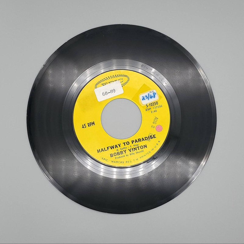 Bobby Vinton Halfway To Paradise Single Record Epic 1968 5-10350 1