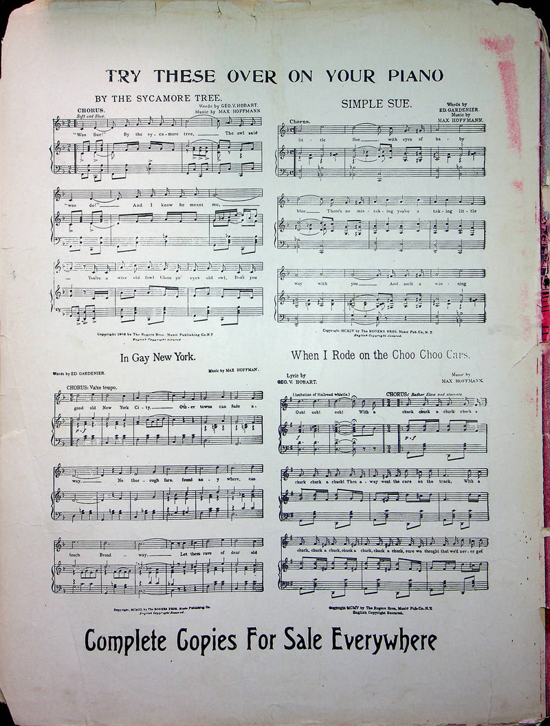 The Rogers Bros In Panama Sheet Music Smile Smile Smile Edward Madden Hoffman 4