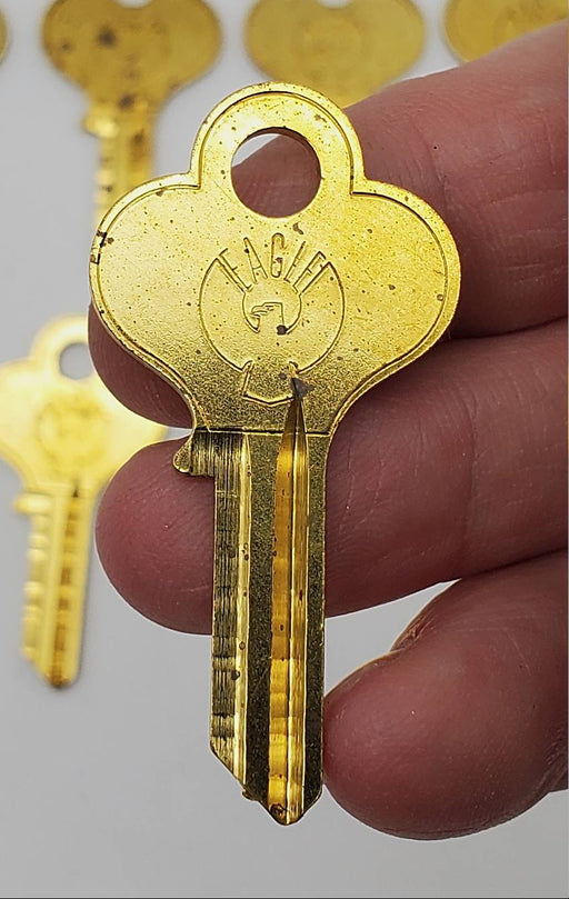 10x Eagle Lock Co Key Blanks 11945BS Brass USA Made Vintage NOS 1