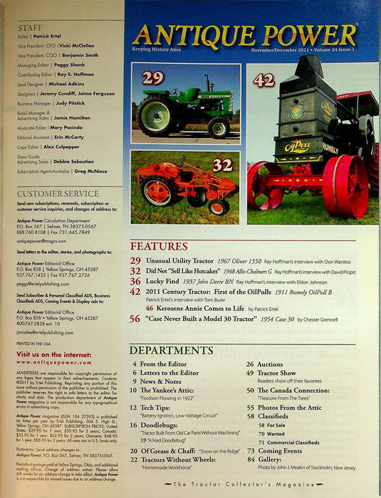 Antique Power Magazine December 2011 Vol 24 # 1 67 Oliver Utility