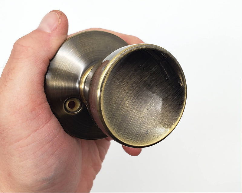 Schlage Dummy Door Knob Antique Brass 609 Bell F170 NOS