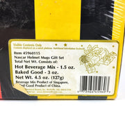 NASCAR Ceramic Helmet Mug Gift Set 4 Mugs, Cocoa & Cookies NEW SEALED 8