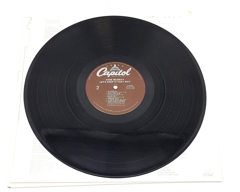 Anne Murray Let's Keep It That Way 33 RPM LP Record Capitol 1978 ST-11743 7