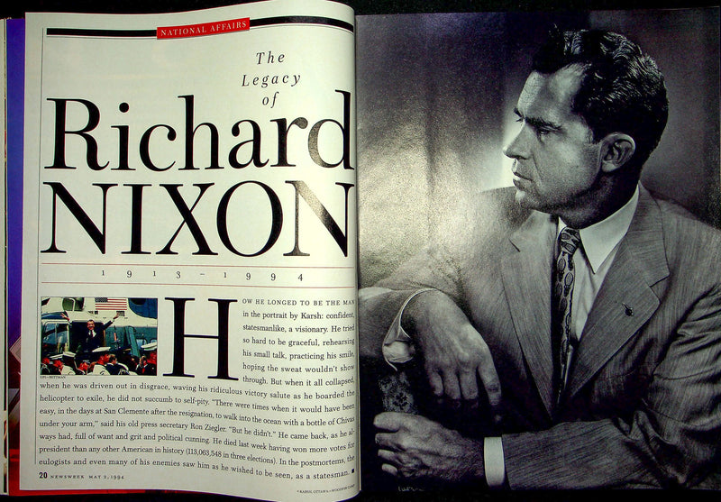 Newsweek Magazine May 2 1994 Richard Nixon Dead Boris Yeltsin Russia Book