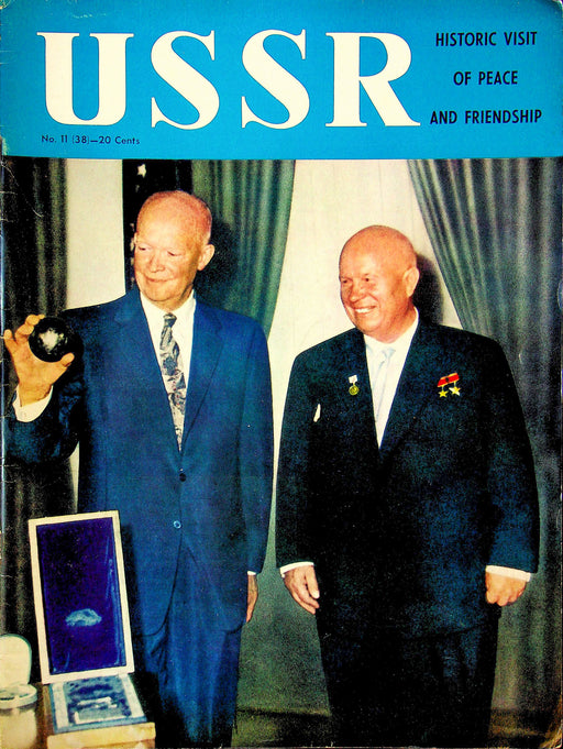 USSR Magazine 1959 President Eisenhower Khrushchev Meeting Soviet Union Holiday 1