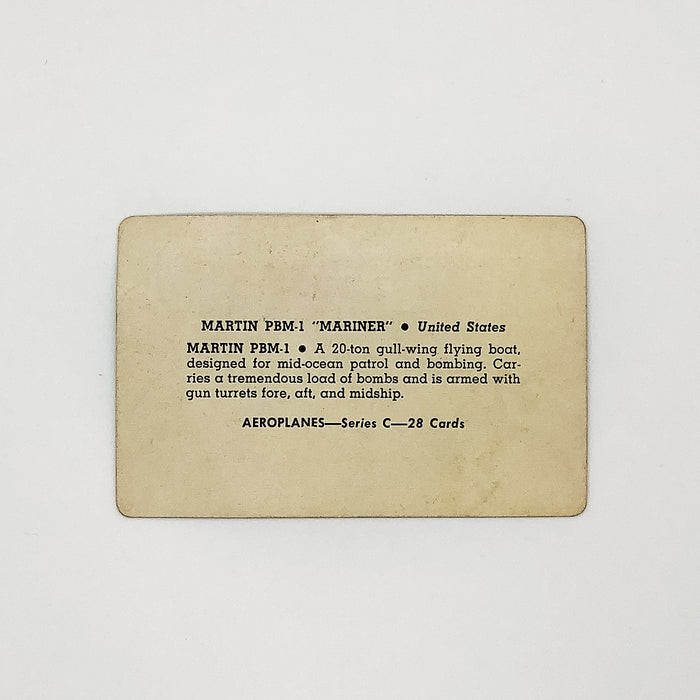 1940s Leaf Card-O Aeroplane Card Martin PBM-1 Mariner Series C United States WW2 4
