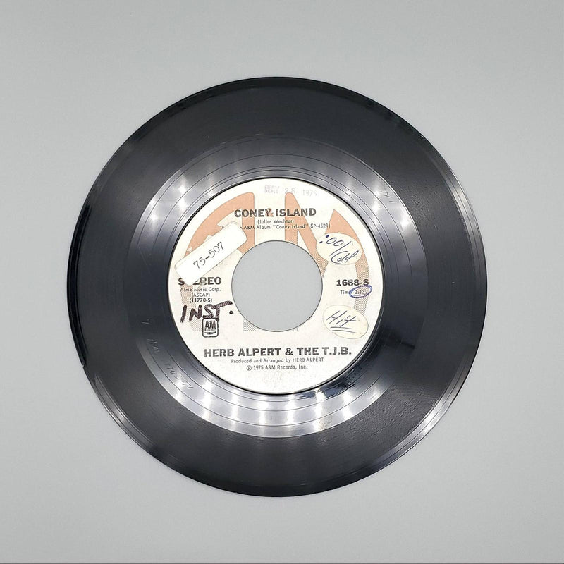 Herb Alpert & The Tijuana Brass Coney Island Single Record A&M 1975 1688-S 2