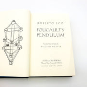Foucault's Pendulum Hardcover Umberto Eco 1988 Knights Templar First Trade Ed 7