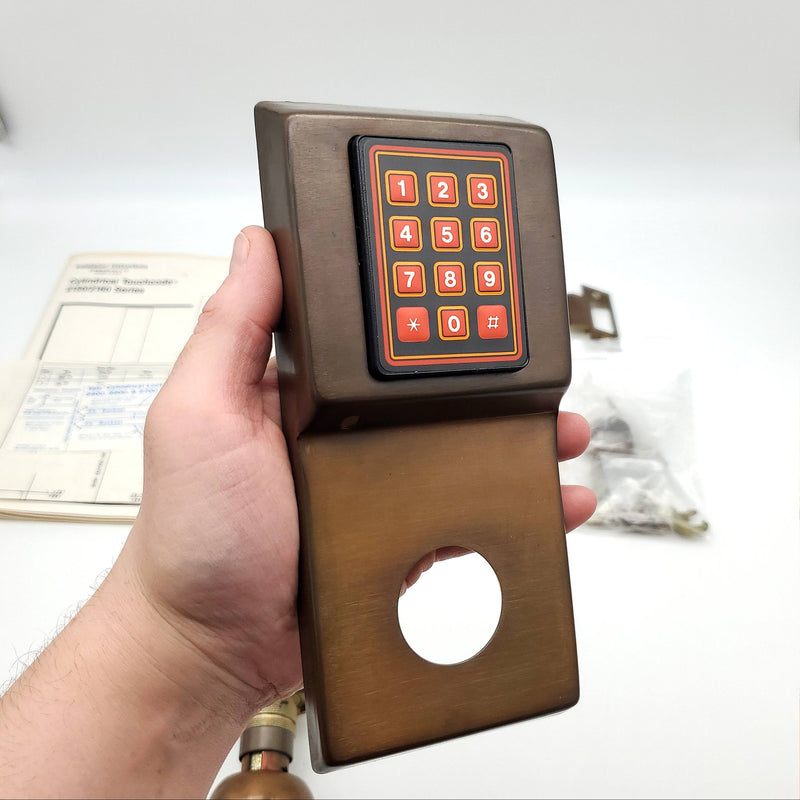 Yale Touch Code Door Knob Entry Lock 2150 Oiled Bronze 2-3/4" BS Missing PCs