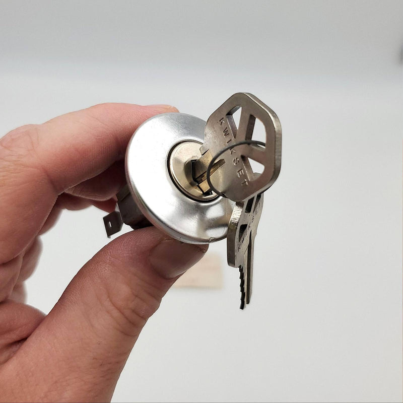 Kwikset 1850 Door Lock Cylinder Assembly Satin Chrome for 400 Series Keyed Alike