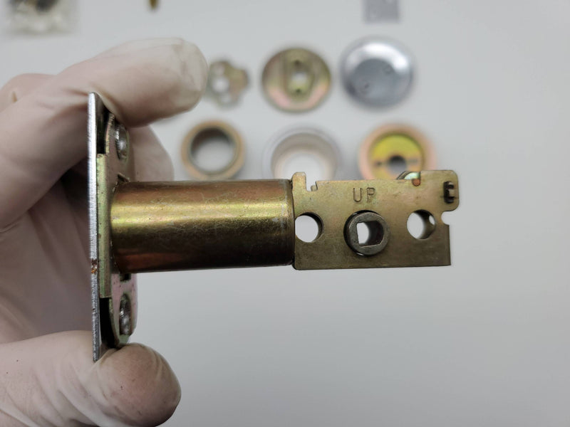 Kwikset Single Cylinder Deadbolt Satin Chrome Model 881 Auxiliary with Blank NOS