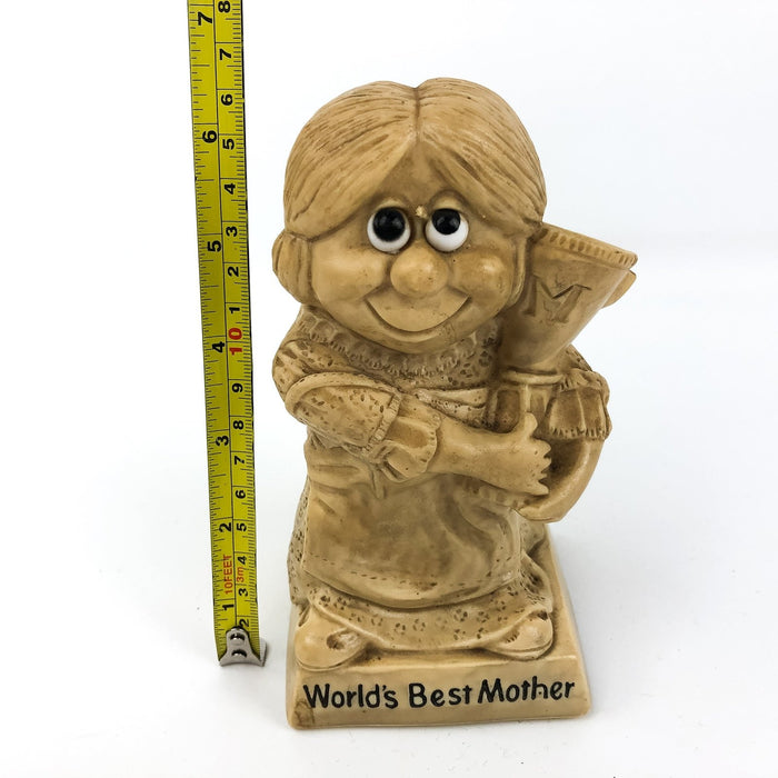 Russ Berries Figurine Mother Mom Gift Statue World's Best Mother Holding Trophy 9