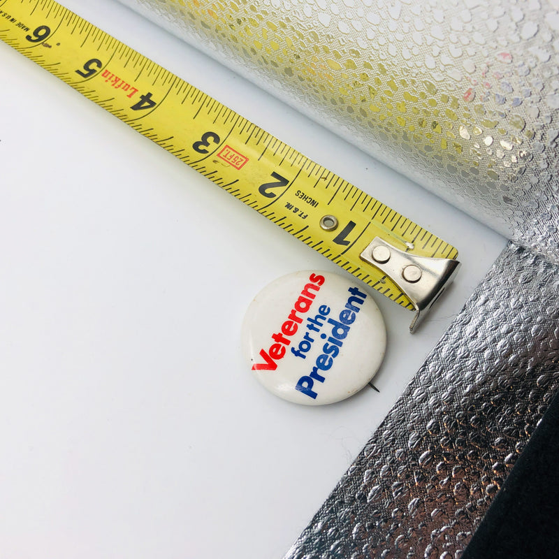 Veterans For The President Button 1.25" Pinback Vintage Columbia Advertising NYC