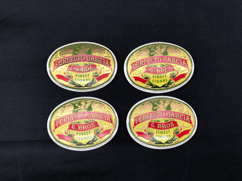 Perfecto Garcia & Bros Finest Cigars Label Box Wrapper Original Embossed Unused