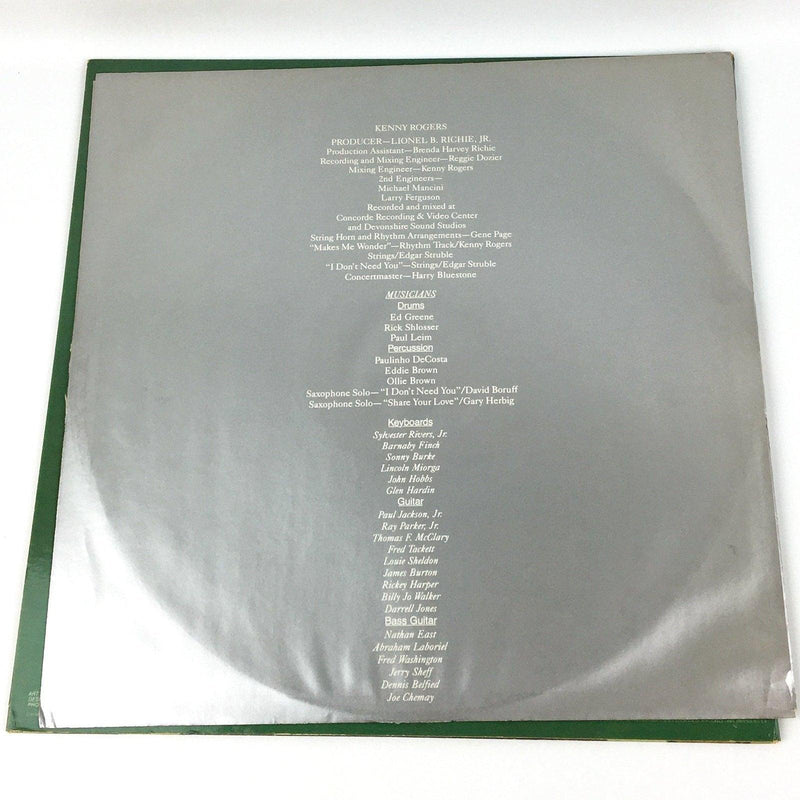 Kenny Rogers Share Your Love Record 33 RPM LP LOO-1108 Liberty 1981 3