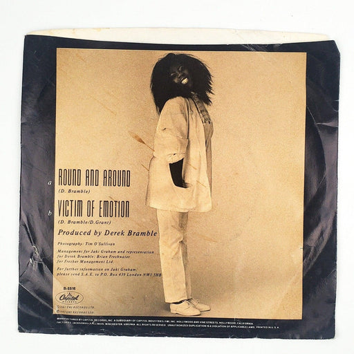 Jaki Graham Round And Round Record 45 RPM Single B-5516 Capitol Records 1985 2