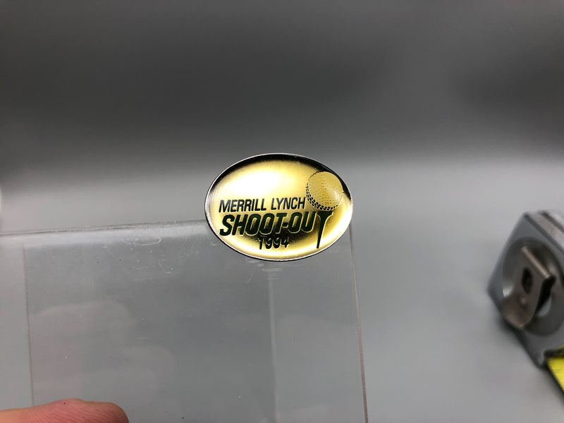 Vintage Merrill Lynch Shootout Lapel Pin 1994 Golfing PGA Tour Enamel Epoxy