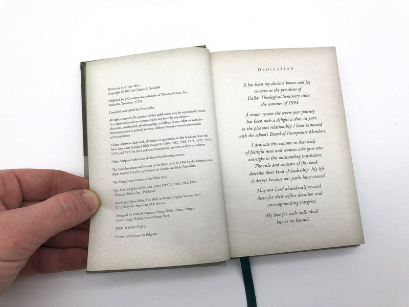 Wisdom for the Way Wise Words for Busy People Charles Swindoll 2001 Nelson HC 8