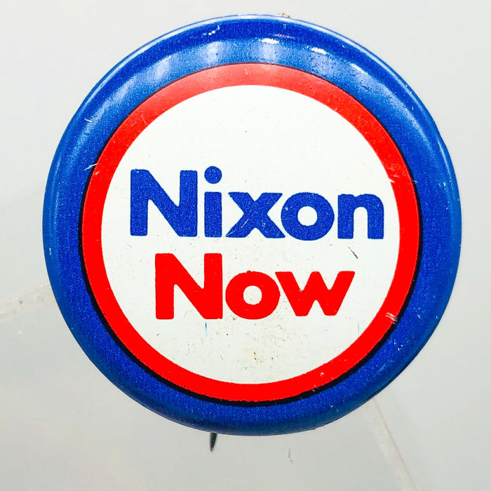 Richard Nixon Now Button Pin 1" Presidential Campaign Politics COADCO Vintage 9