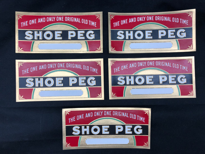 Shoe Peg Cigar Label Box End Wrapper Old Time Original Embossed Unused Vintage