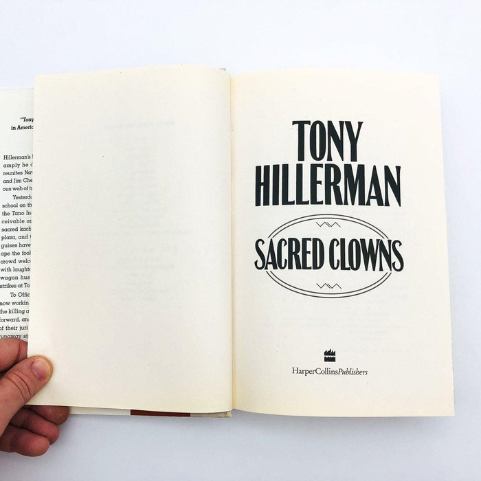 Sacred Clowns Hardcover Tony Hillerman 1993 First Edition Navajo Indians Police 7