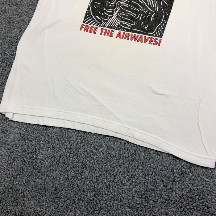 Vintage Fruit Of The Loom T Shirt Large Prometheus Radio Project Free Airwaves