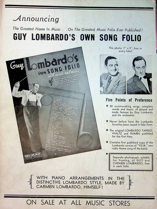 Guy Lombardo Sheet Music Take Your Pack On Your Back And Go Back To Your Shack 3