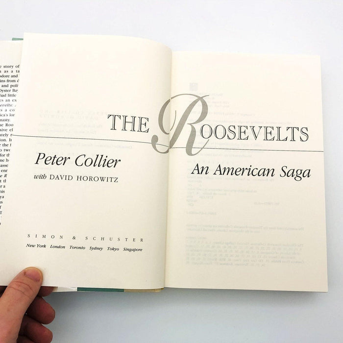 The Roosevelts Hardcover Peter Collier 1994 American Saga Oldest Dynasty 7