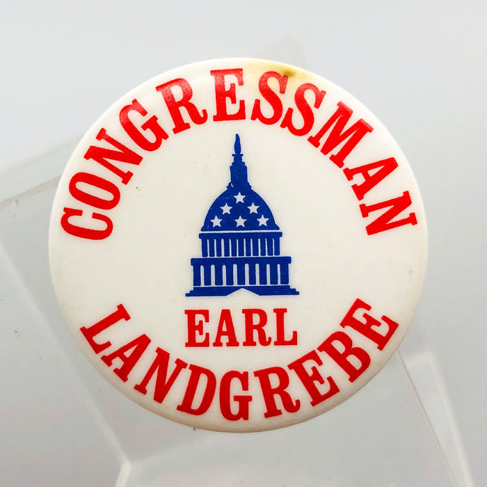 Earl Landgrebe Button 1.5" Pinback US Congressman Nixon Defender Watergate 2