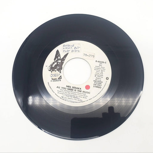Neil Sedaka All You Need Is The Music Single Record Elektra Records 1978 PROMO 2