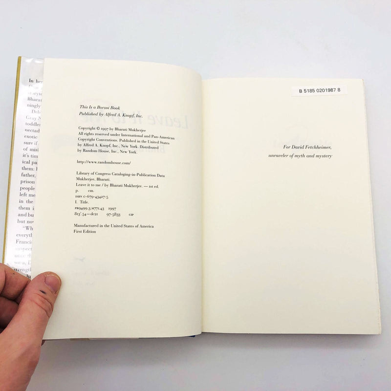 Bharati Mukherjee Book Leave It To Me Hardcover 1997 1st Ed Durga Hindu Goddess 7