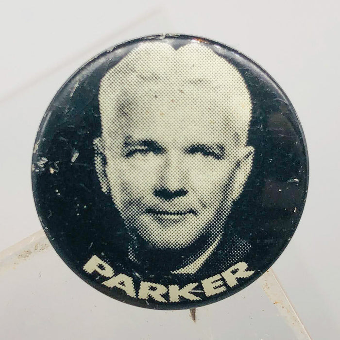 Parker Political Campaign Button Pin .875" Lithographers Union Label Vintage 10