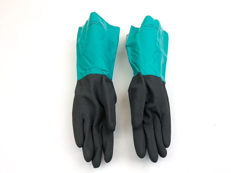 Chemical Resistant Work Gloves 13" Small Nitrile 12 Pair Full Grip Coated Ansell 2