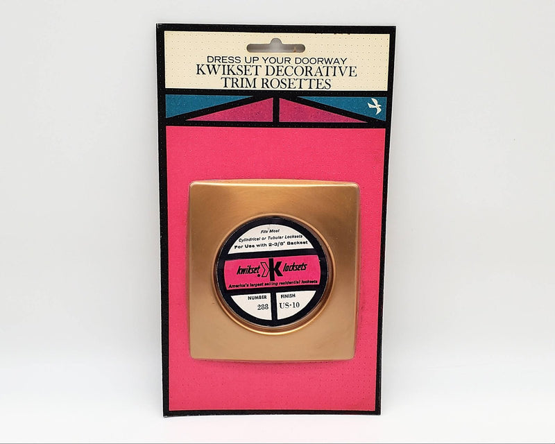 Kwikset Decorative Escutcheon Rosette No. 288 Satin Bronze Plated US-10 Finish 1
