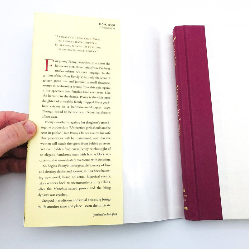 Peony In Love Hardcover Lisa See 1997 17th Century China Forbidden Love 1st Ed 6