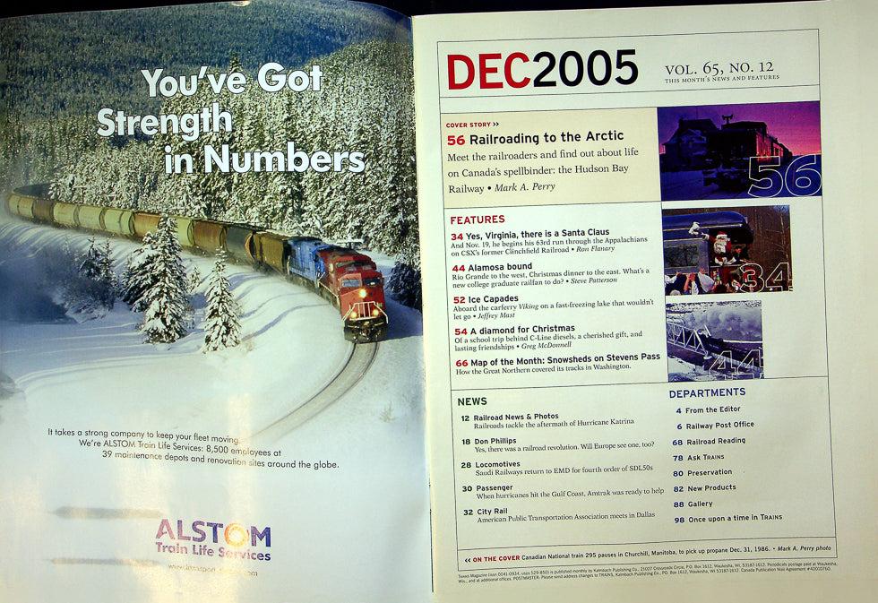 Trains Magazine December 2005 Vol 65 No 12 Rails To The Arctic, Hudson Bay