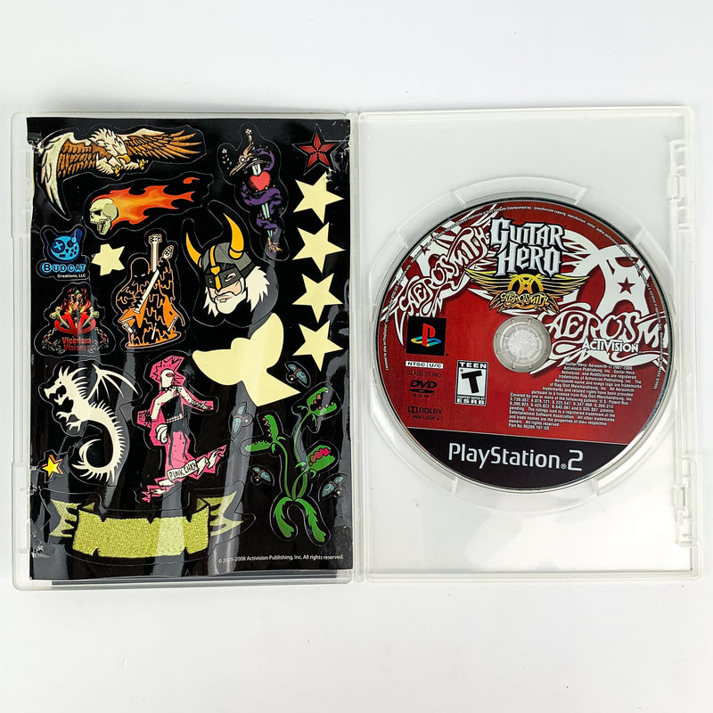 Guitar Hero: Aerosmith (Sony PlayStation 2, 2008) Disc & Manual
