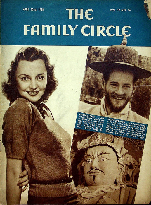 The Family Circle Magazine April 22 1938 Vol 12 No 16 Andrea Leeds 1