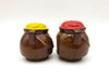 Vintage Jug Crock Handled Salt & Pepper Shakers Ceramic Brown Pot Japan 2.5" 5