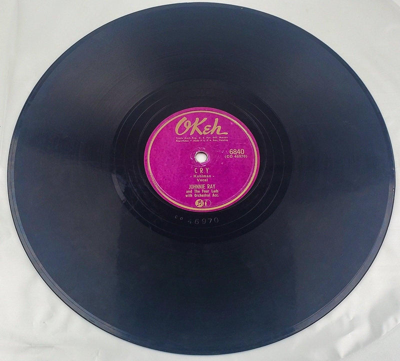 Johnnie Ray Cry / The Little White Cloud That 78 RPM Single Record OKeh 1951 2