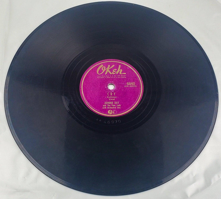 Johnnie Ray Cry / The Little White Cloud That 78 RPM Single Record OKeh 1951 2