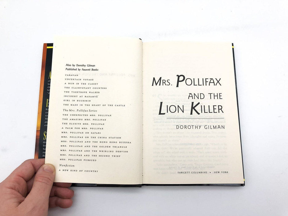 Mrs. Pollifax and the Lion Killer Dorothy Gilman 1996 Fawcett First Edition Prin 7